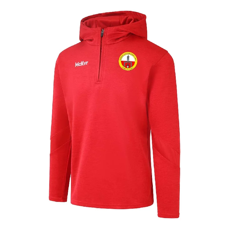 Mc Keever O'Donovan Rossa GAA Core 22 1/4 Zip Hoodie - Adult - Red Zip Hoodie Drawstring Kangaroo Pocket