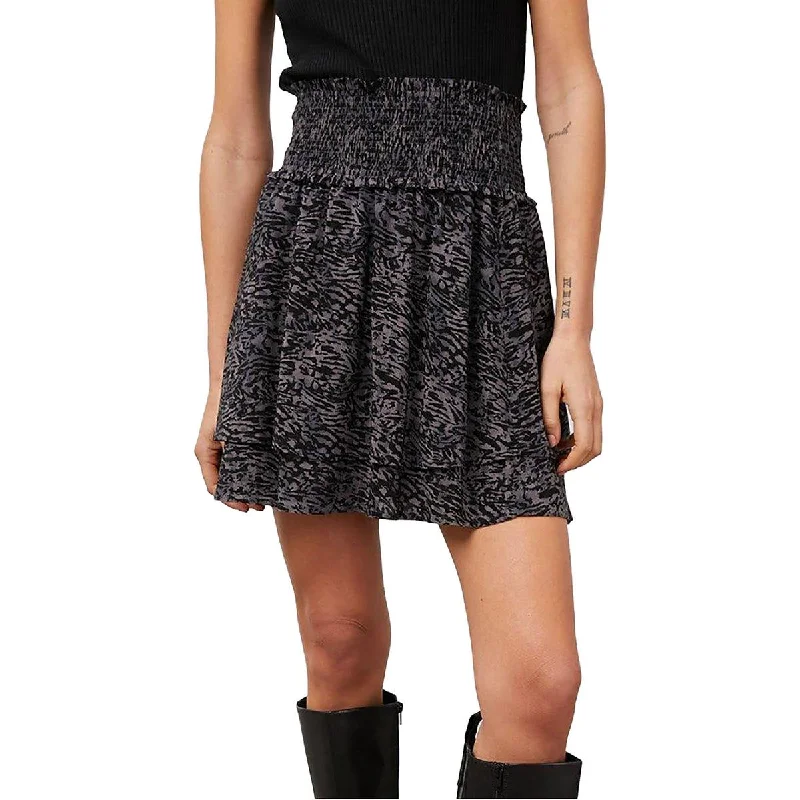 Rails Womens Printed Tiered Mini Skirt lace skirt delicate