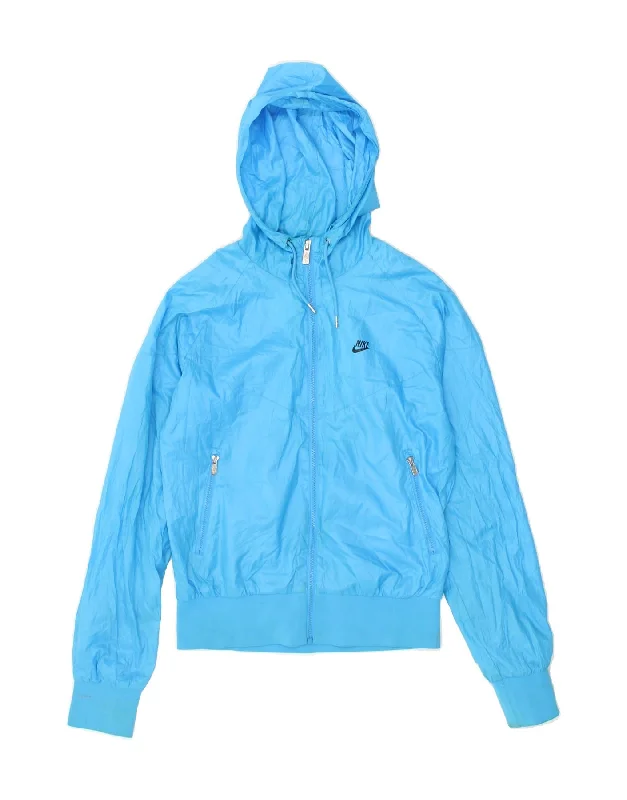 NIKE Womens Hooded Rain Jacket UK 14 Medium Blue Striped Jacket Polka Dot Jacket Floral Jacket NIKE Womens Hooded Rain Jacket UK 14 Medium Blue Striped Jacket Polka Dot Jacket Floral Jacket