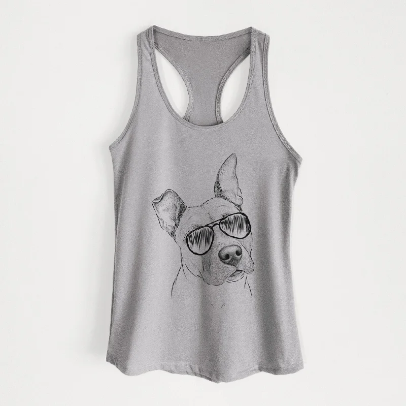 Ivy the Pitbull Mix - Women's Racerback Tanktop sheer tank top