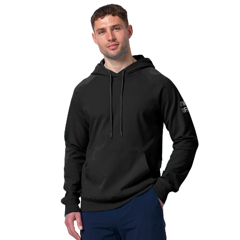 Gym+Coffee Chill Hoodie - Mens - Black Hoodie with Sequins Glamorous Eye-catching