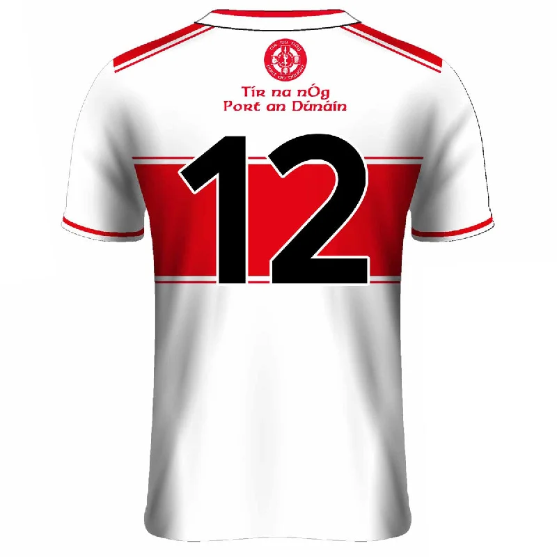 Mc Keever Tir na nOg LGFA Numbered Playing Jersey - Womens - White Boat Neck Jersey Shirt Mc Keever Tir na nOg LGFA Numbered Playing Jersey - Womens - White Boat Neck Jersey Shirt