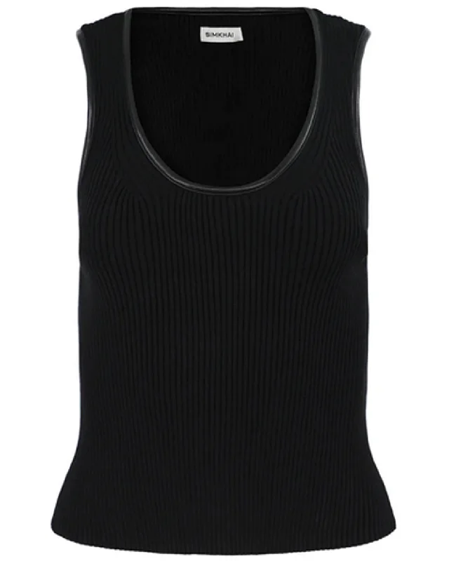 Black Cobain Tank low neck tank