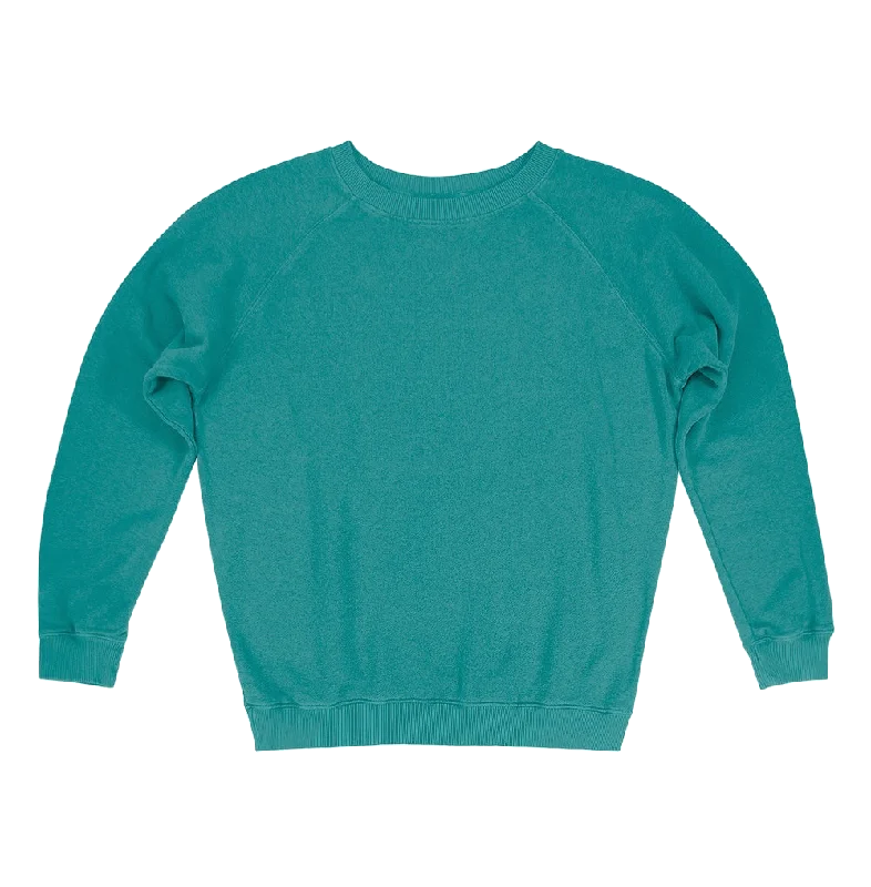 Jungmaven | Bonfire Raglan Sweatshirt | Teal Hoodie with Reflective Safety Nightwear