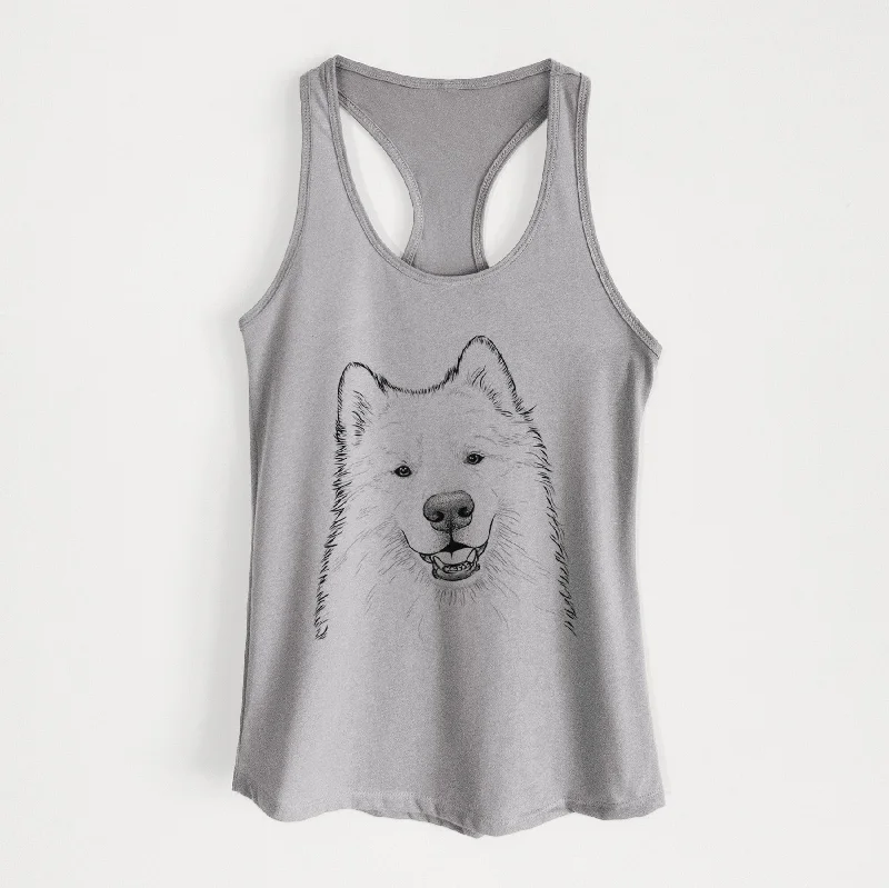 Foster the Samoyed - Women's Racerback Tanktop yoga tank top