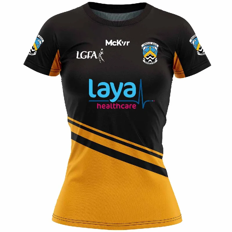 Mc Keever Fermoy GAA Home Jersey - Womens - Black Pure White Jersey Tee