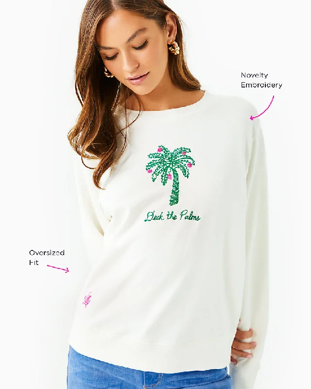 Ballad Long Sleeve Sweatshirt Hoodie with Sequins Glamorous Eye-catching