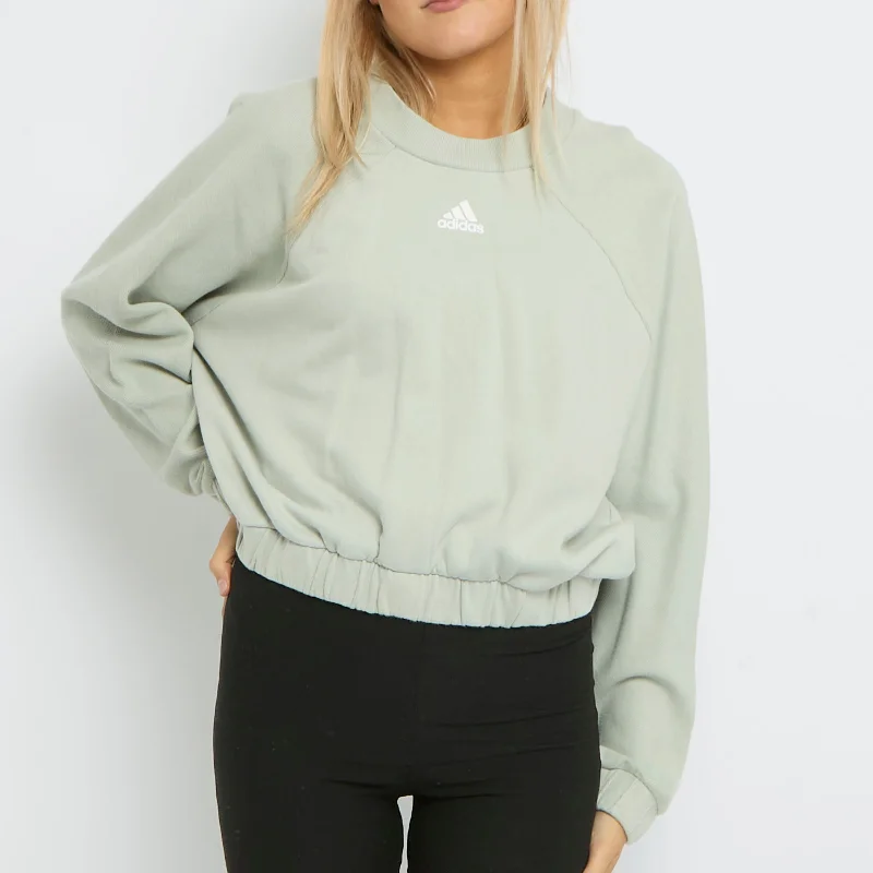 Adidas Crewneck Sweater - UK 18 Welt Pockets Slit Pockets Flap Pockets