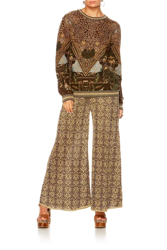 ROUND NECK SWEATER THE GYPSY LOUNGE Print Jacquard Patchwork