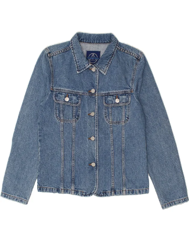 STREET ONE Womens Denim Jacket EU 38 Medium Blue Cotton Insulated Jacket Fitted Jacket Loose Jacket