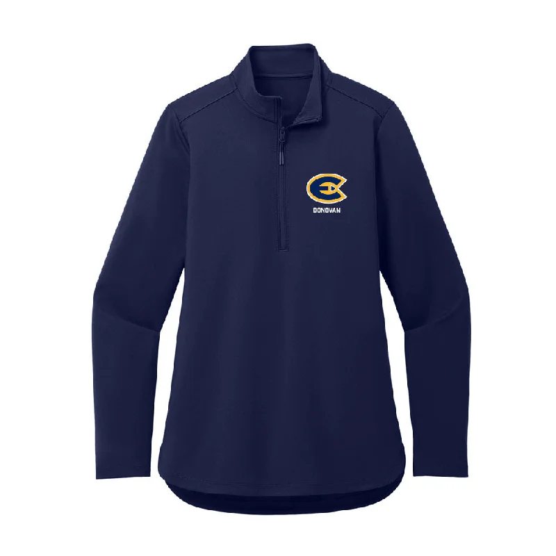 UW Eau Claire - NCAA Women's Soccer : Emma Donovan - Women's Premium Quarter Zip Jacket Tailored Jacket Straight Jacket A-Line Jacket