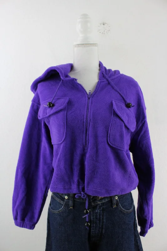 Vintage Vs Sport Hoodie (S) Hoodie with Mock Neck Collared Structured