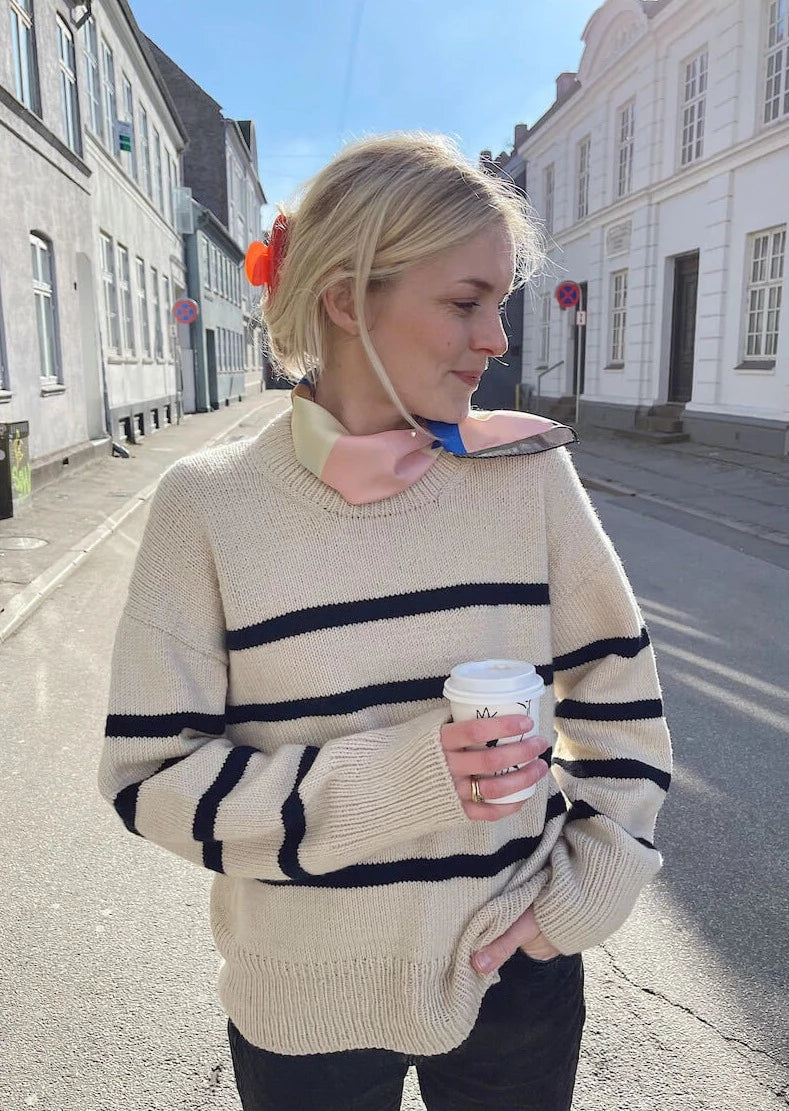Marseille Sweater Adult, Petite Knit. Knitting Pattern Silk Blend Satin Velvet