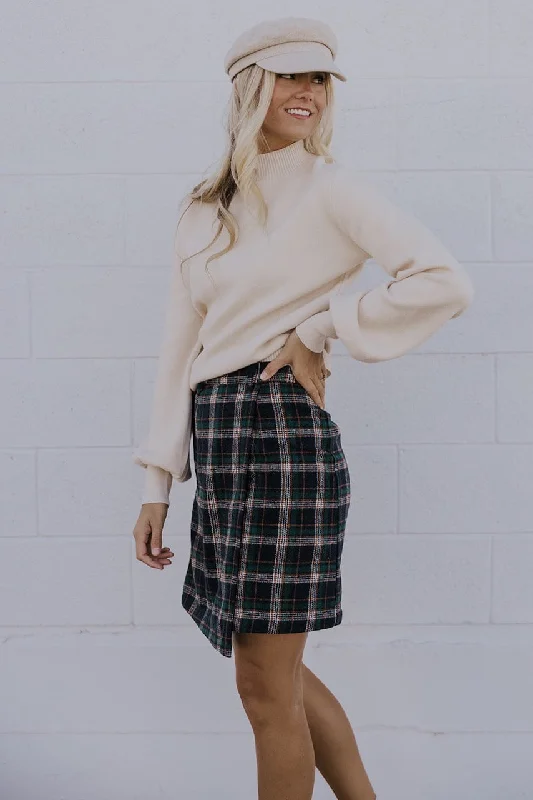 Face The Music Plaid Mini Skirt lace skirt elegant