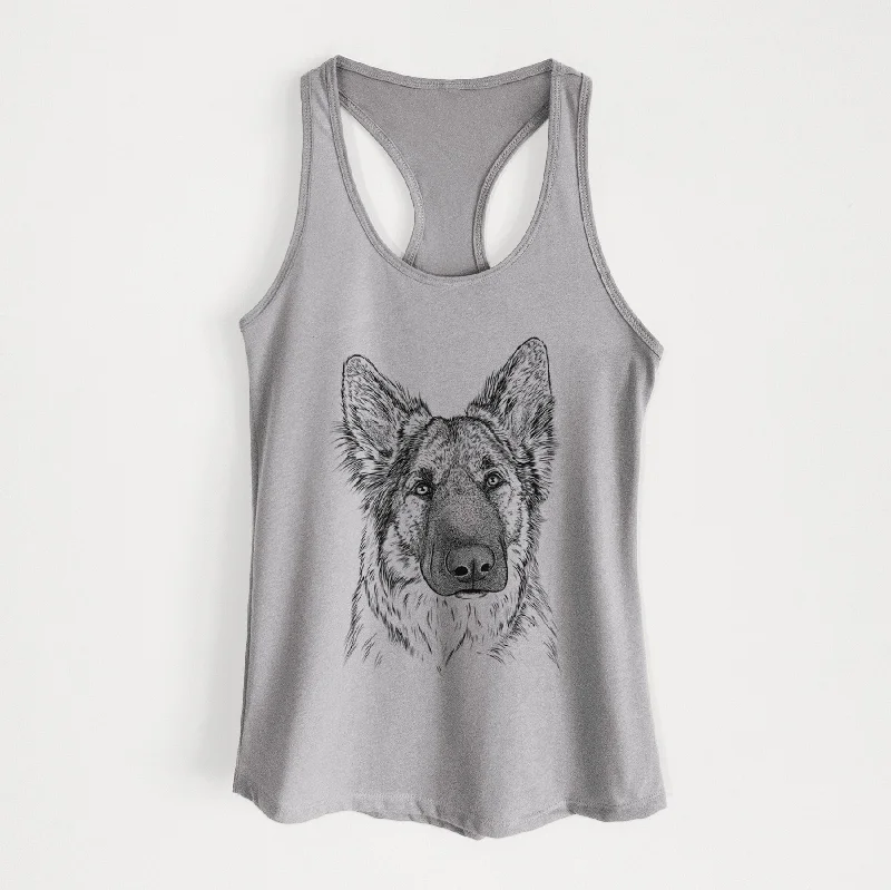 Geddy the Shiloh Shepherd - Women's Racerback Tanktop crew neck tank