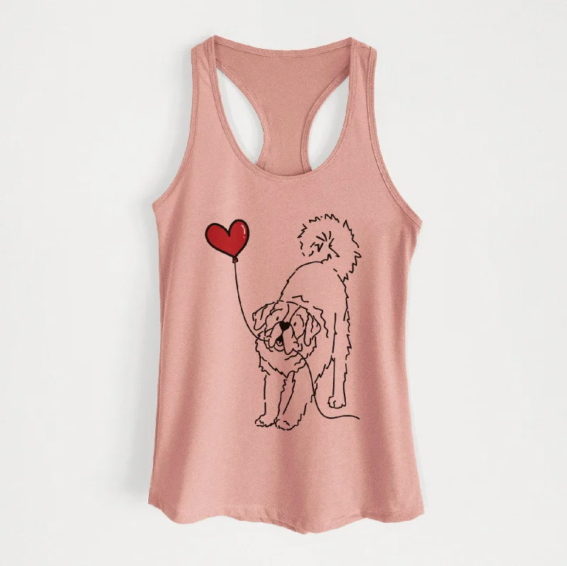 Saint Bernard Heart String - Women's Racerback Tanktop bold tank top