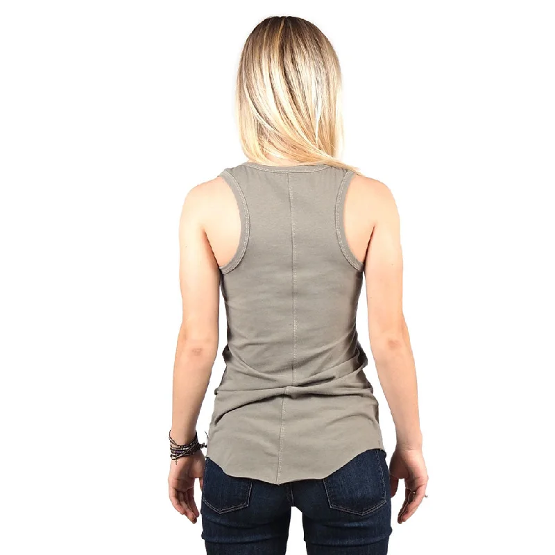 curved hem tank : SS17 cherry red tank