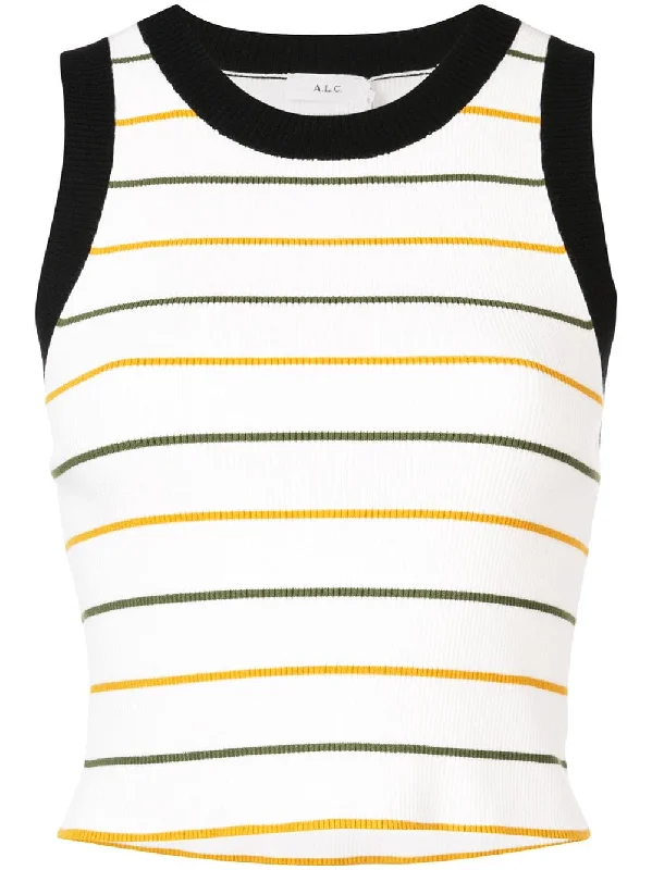 cropped stripe tank top cutout tank top