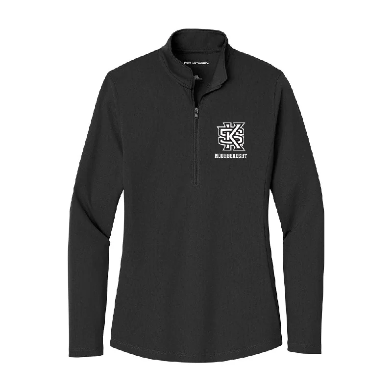Kennesaw - NCAA Women's Soccer : Angelina Noorbehesht - Women's Lightweight Quarter Zip Jacket Denim Fabric Leather Fabric Suede Fabric
