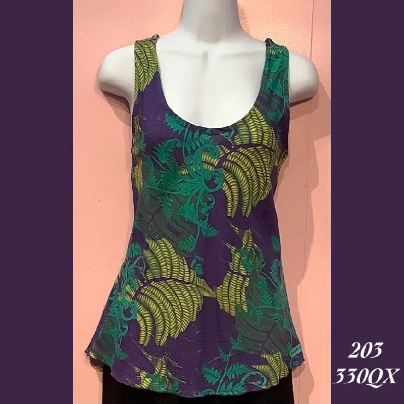 203 - 330QX , Bias cut tank top rhinestone tank top