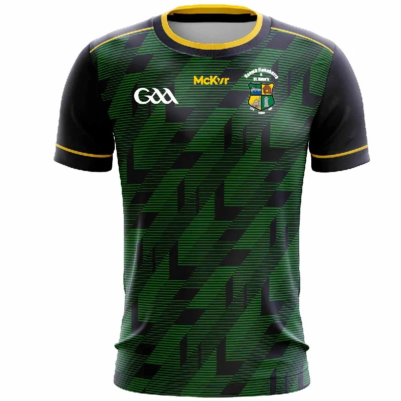 Mc Keever Naomh Fionnbarra & St Anne's GFG Training Jersey - Womens - Navy/Green/Yellow Affordable Jersey Tee