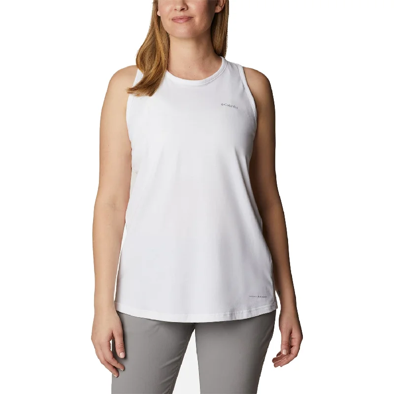 Women's Columbia Sun Trek Racerback Tank White ribbed tank top