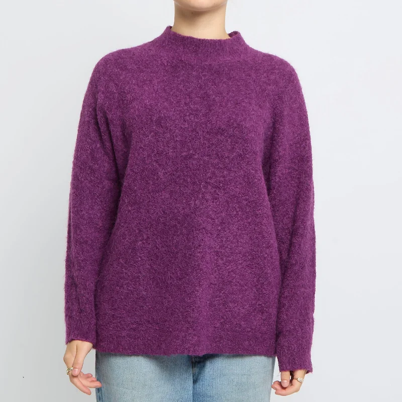 Heavy Knit Crewneck Sweater - UK 14 Casual Formal Business