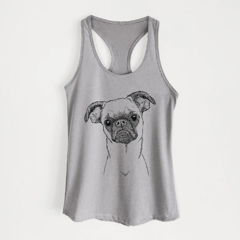 Groot the Brussels Griffon - Women's Racerback Tanktop spandex blend tank