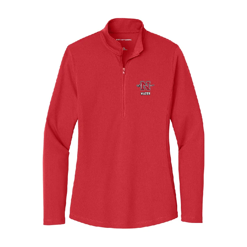 Nicholls State - NCAA Women's Soccer : Lillie Mazur - Women's Lightweight Quarter Zip Jacket One-Shoulder Jacket Off-the-Shoulder Jacket Asymmetrical Jacket