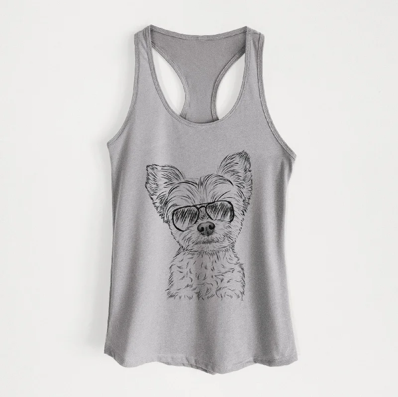 Chance the Yapper the Yorkshire Terrier - Women's Racerback Tanktop graphic tank top