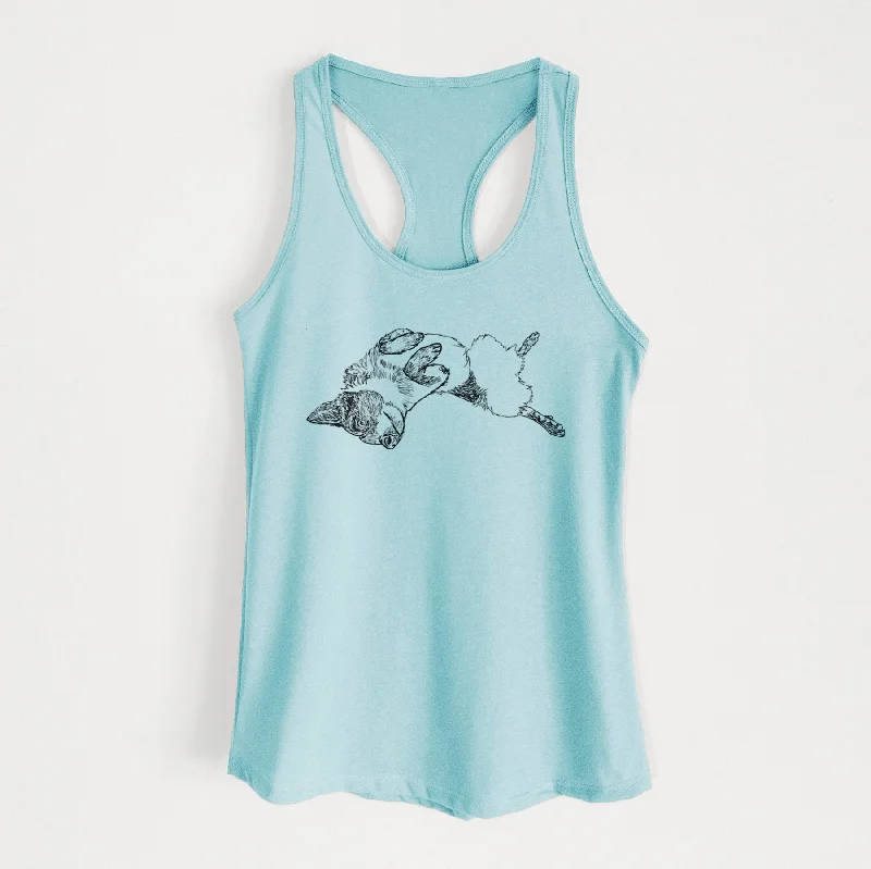 Doodled Kira the Australian Cattle Dog - Women's Racerback Tanktop chic tank top