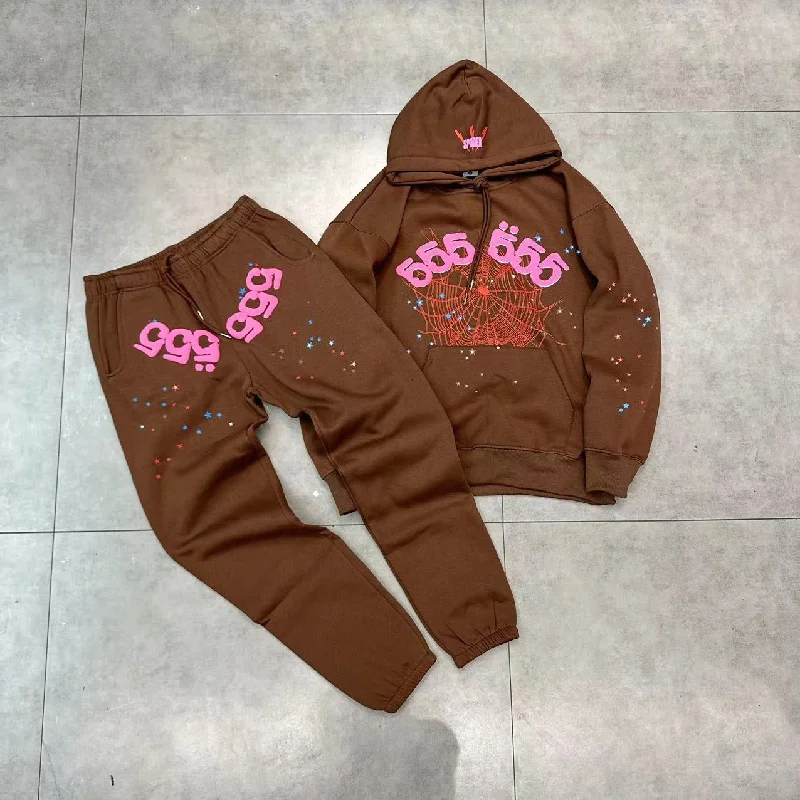 Brushed Brown Red Pattern Set