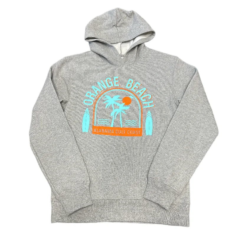 Orange Beach Fleece Hoodie Hoodie with Snap Buttons Easy Quick