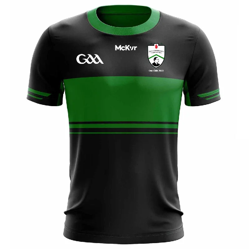 Mc Keever Fintona Pearses GAA Training Jersey - Adult - Black/Green Player Fit Classic Jersey Tee