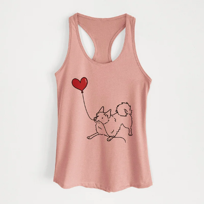 Schipperke Heart String - Women's Racerback Tanktop activewear tank top