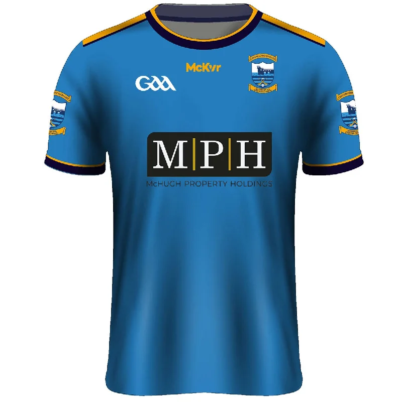 Mc Keever Salthill Knocknacarra GAA Home Jersey - Adult - Blue Player Fit Casual Jersey Blouse Mc Keever Salthill Knocknacarra GAA Home Jersey - Adult - Blue Player Fit Casual Jersey Blouse