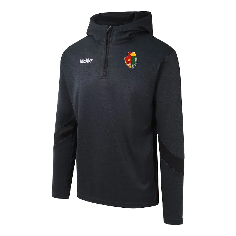 Mc Keever Saigon Gaels Core 22 1/4 Zip Hoodie - Adult - Black Hoodie with Color Block Contrast Stylish