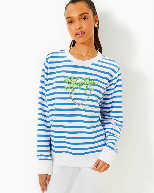 Ballad Long Sleeve Sweatshirt Hoodie with Stripes Bold Sporty
