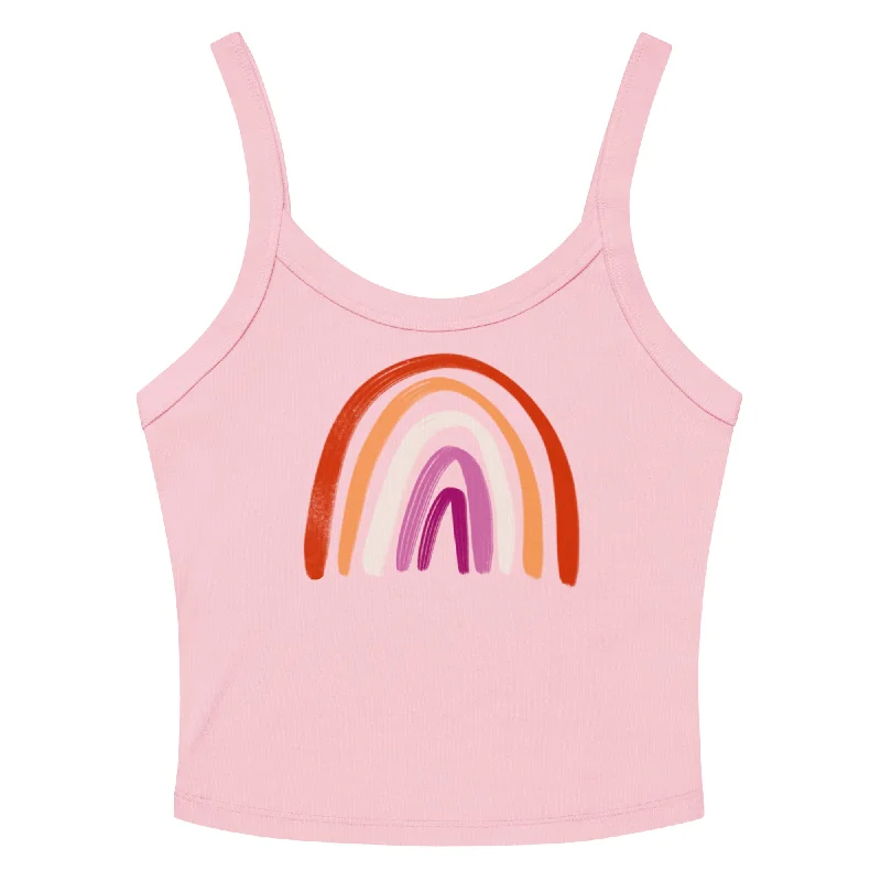 Lesbian Rainbow Scoop Neck Tank Top flowy tank top