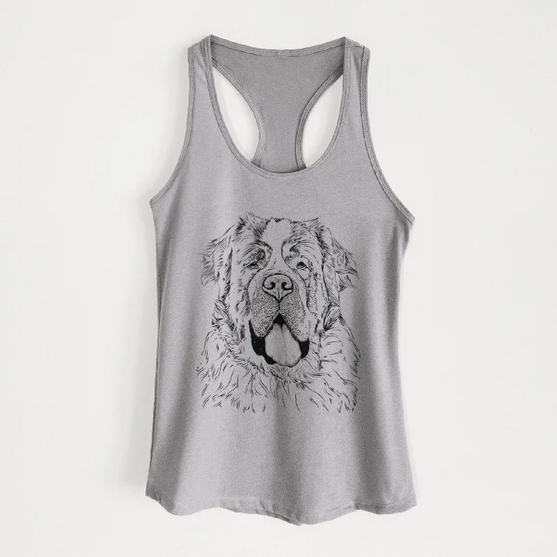 Hoss the Saint Bernard - Women's Racerback Tanktop slim fit tank