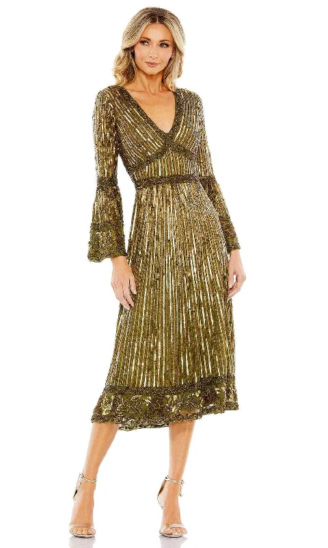Mac Duggal 5591 - V-Neck Tea-Length Evening Dress Tunics Occasion special