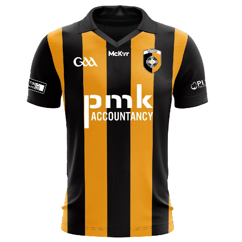 Mc Keever Crossmaglen Rangers GAA Playing Jersey - Adult - Black/Amber Player Fit Warm Jersey Shirt