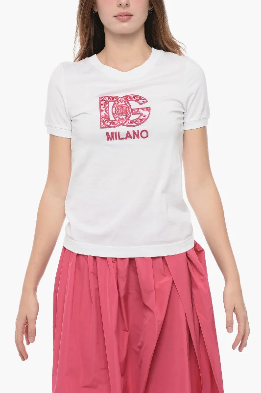 Dolce & Gabbana Jersey T-shirt with D&G Patch Evening Jersey Tee