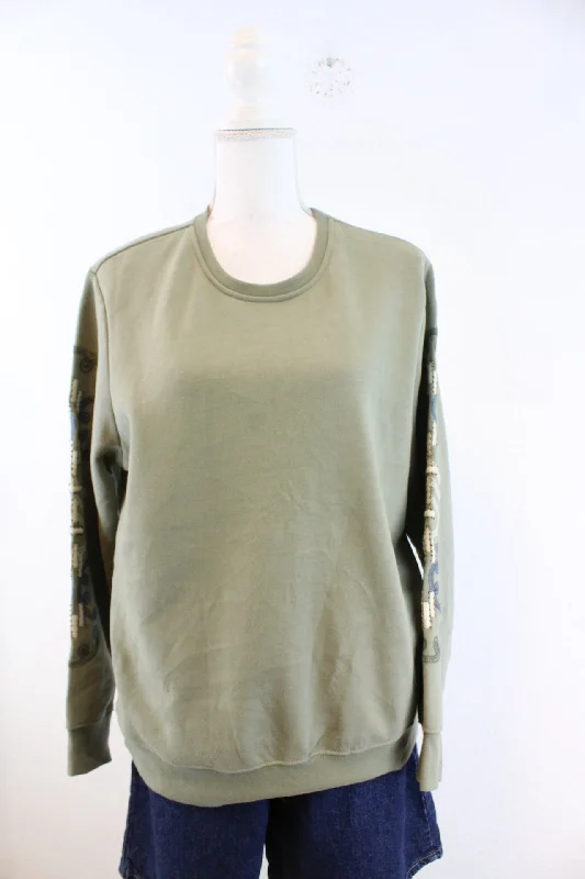 Vintage Max Jeans Sweatshirt (L) Hoodie with Earth Tones Natural Calm