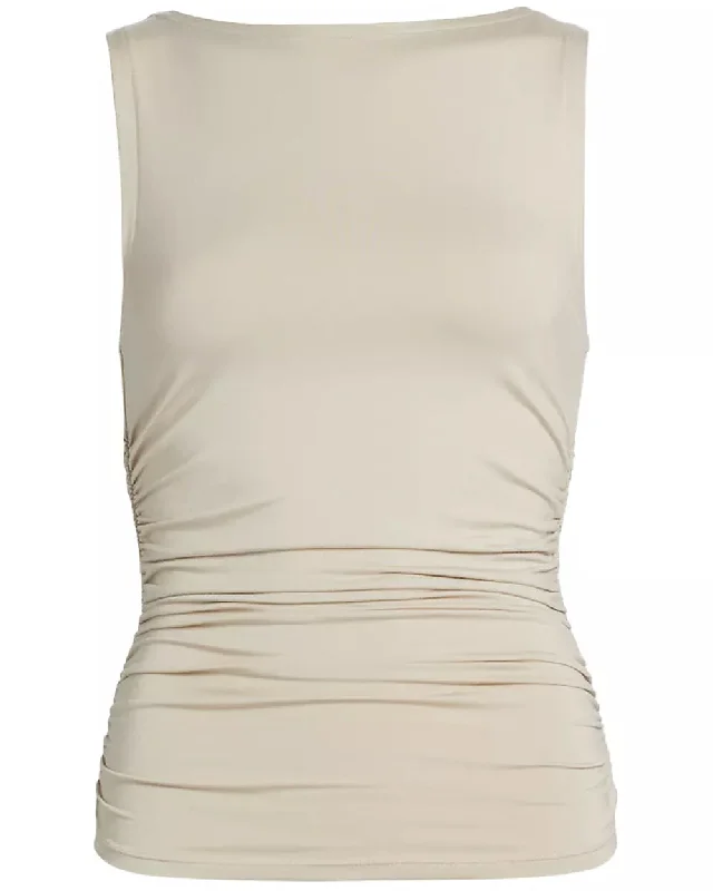 Fossil Shirred Luca Tank strapless tank top