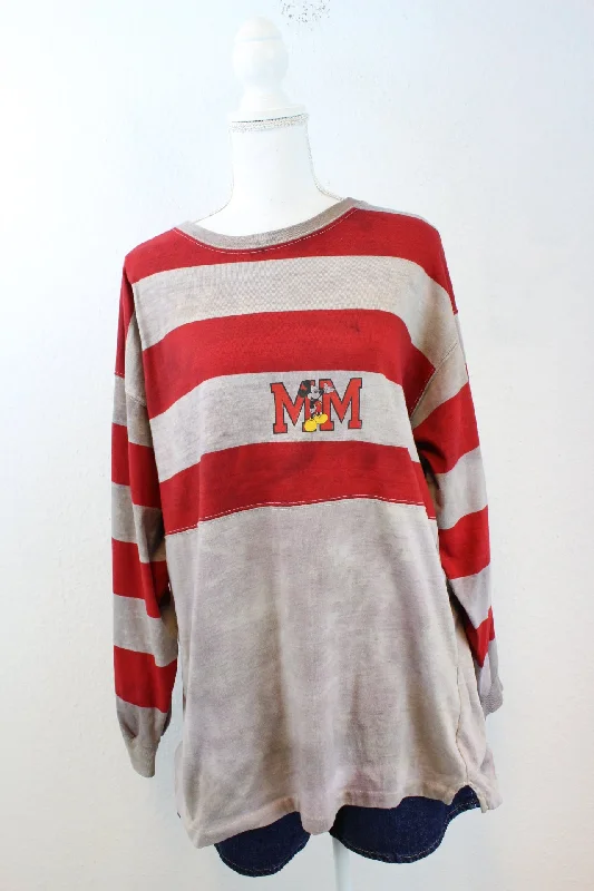 Vintage MM Sweatshirt (L) Hoodie with Zipper Placket Modern Functional