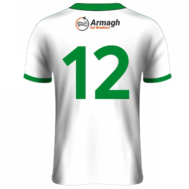 Mc Keever Granemore GFC Numbered Playing Jersey - Adult - White Emerald Green Jersey Tee Mc Keever Granemore GFC Numbered Playing Jersey - Adult - White Emerald Green Jersey Tee