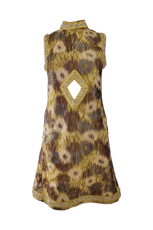 Vintage 60s Cut Out Evening Party Shift Dress, 1960s Tunics Fleece cozy