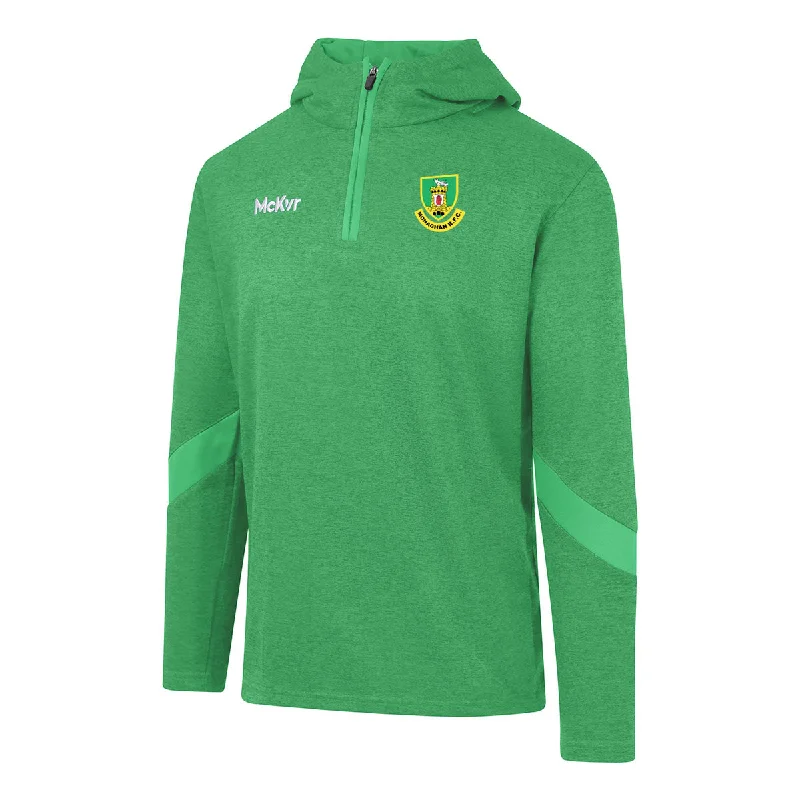 Mc Keever Monaghan RFC Core 22 1/4 Zip Hoodie - Adult - Green Hoodie with Embroidery Detailed Premium