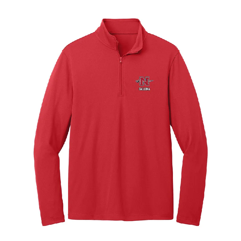 Nicholls State - NCAA Women's Soccer : Mia Gallina - Lightweight Quarter Zip Jacket Hooded Jacket Caped Jacket Shawl Collar Jacket